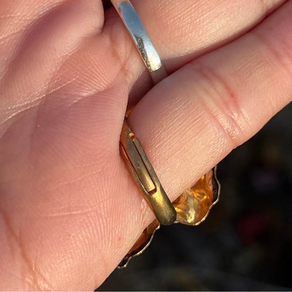 Vintage Art Nouveau Adjustable Lady Rings – Estate Gold-Plated – Size 4 to 8 - Picture 6 of 7